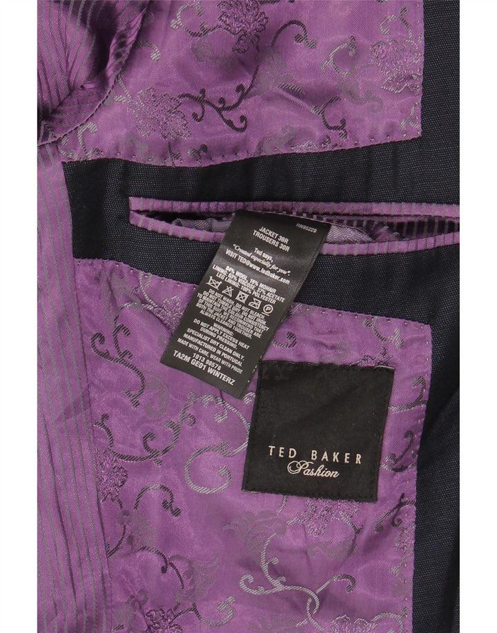 Ted Baker Muška jakna s jednim gumbom US 36 Mala tamnoplava vuna