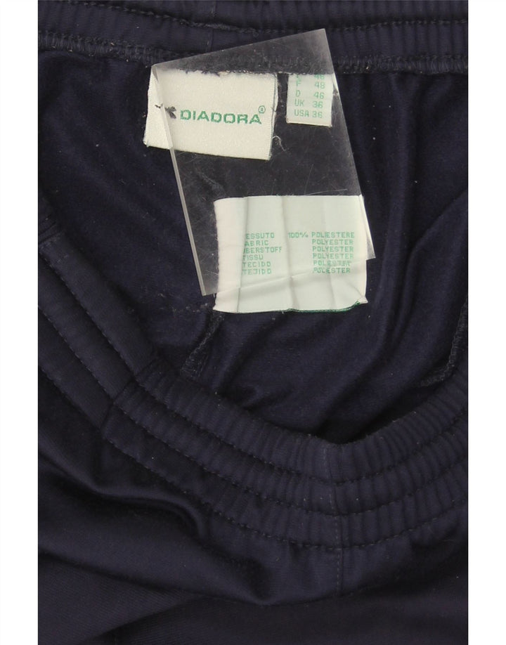 DIADORA Mens Tracksuit Trousers Small Navy Blue Colourblock Polyester Vintage Diadora and Second-Hand Diadora from Messina Hembry 