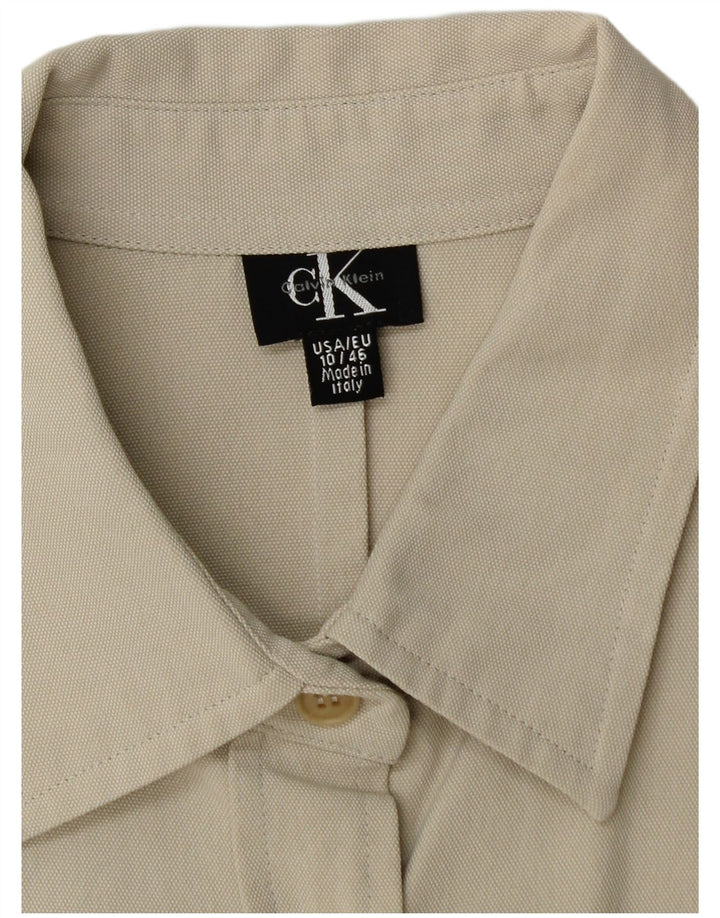 CALVIN KLEIN Ženska skraćena košulja US 10 Large Beige Cotton