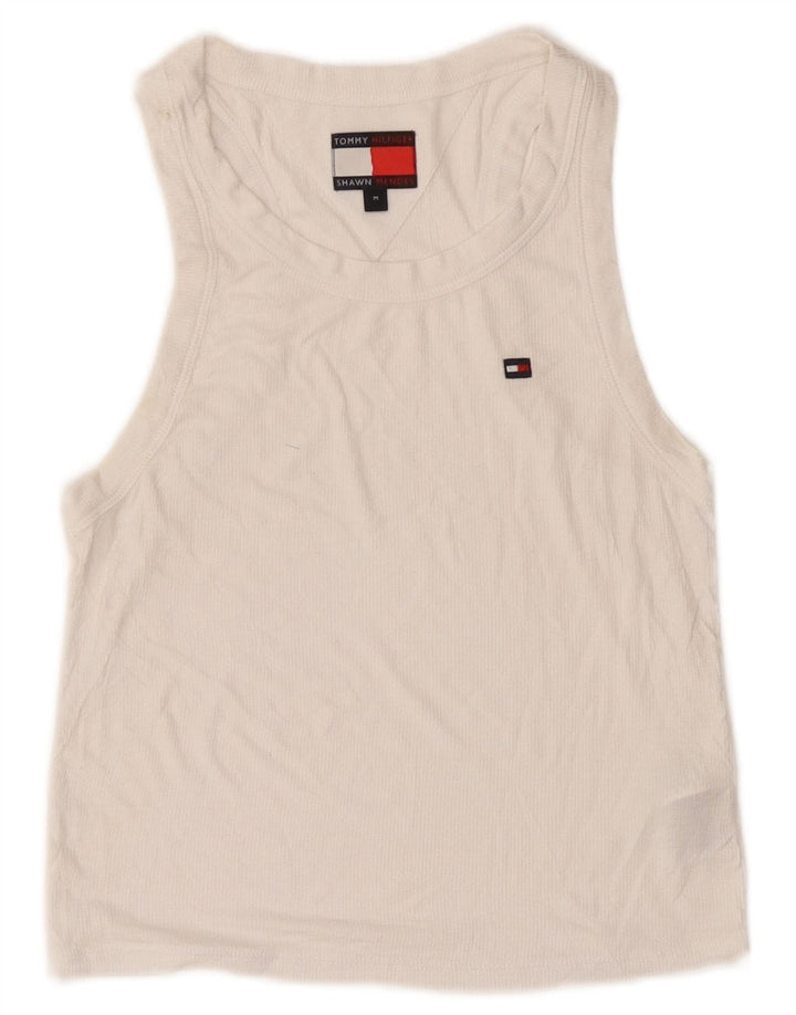 Tommy Hilfiger ženski kratki prsluk UK 12 Srednje bijeli modal