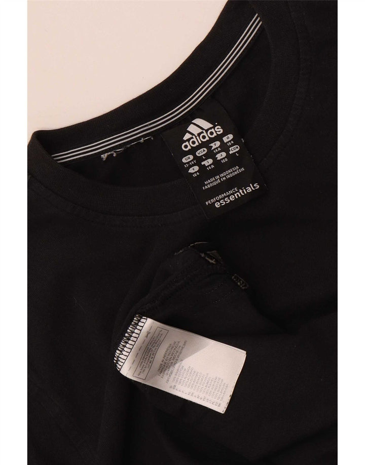 Adidas majica dugih rukava za dječake 13-14 godina, crni pamuk