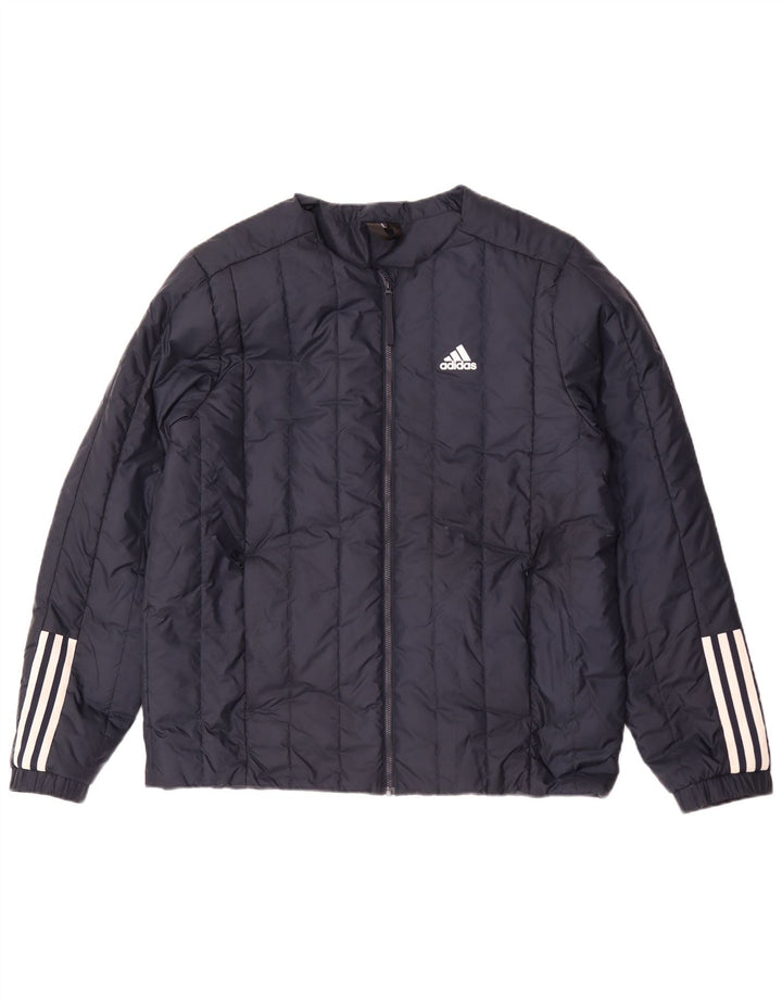 Adidas muška podstavljena jakna UK 40 Large tamnoplavi poliester