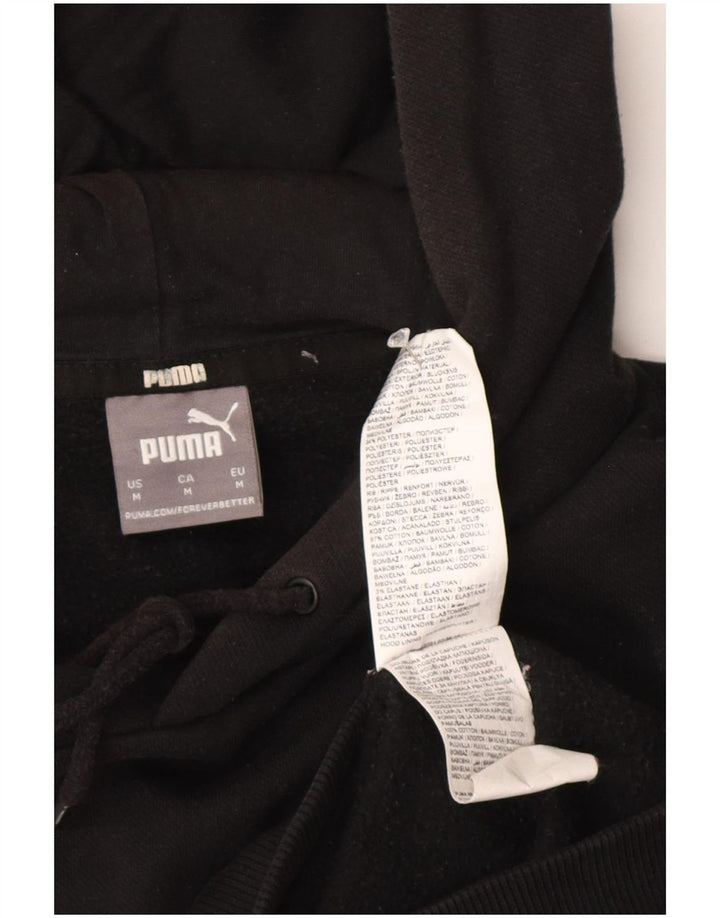 Puma muška majica s kapuljačom Srednje crni pamuk