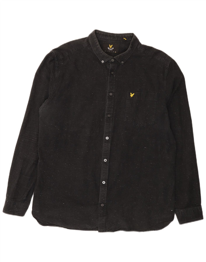 Lyle & Scott muška košulja 2XL crni flekasti pamuk