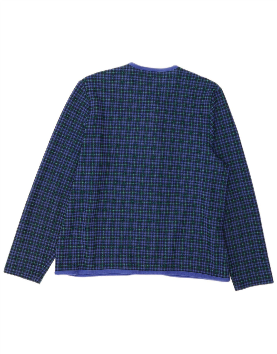 RICHARD STUMP Ženska jakna s 5 gumba UK 16 Veliki plavi karirani