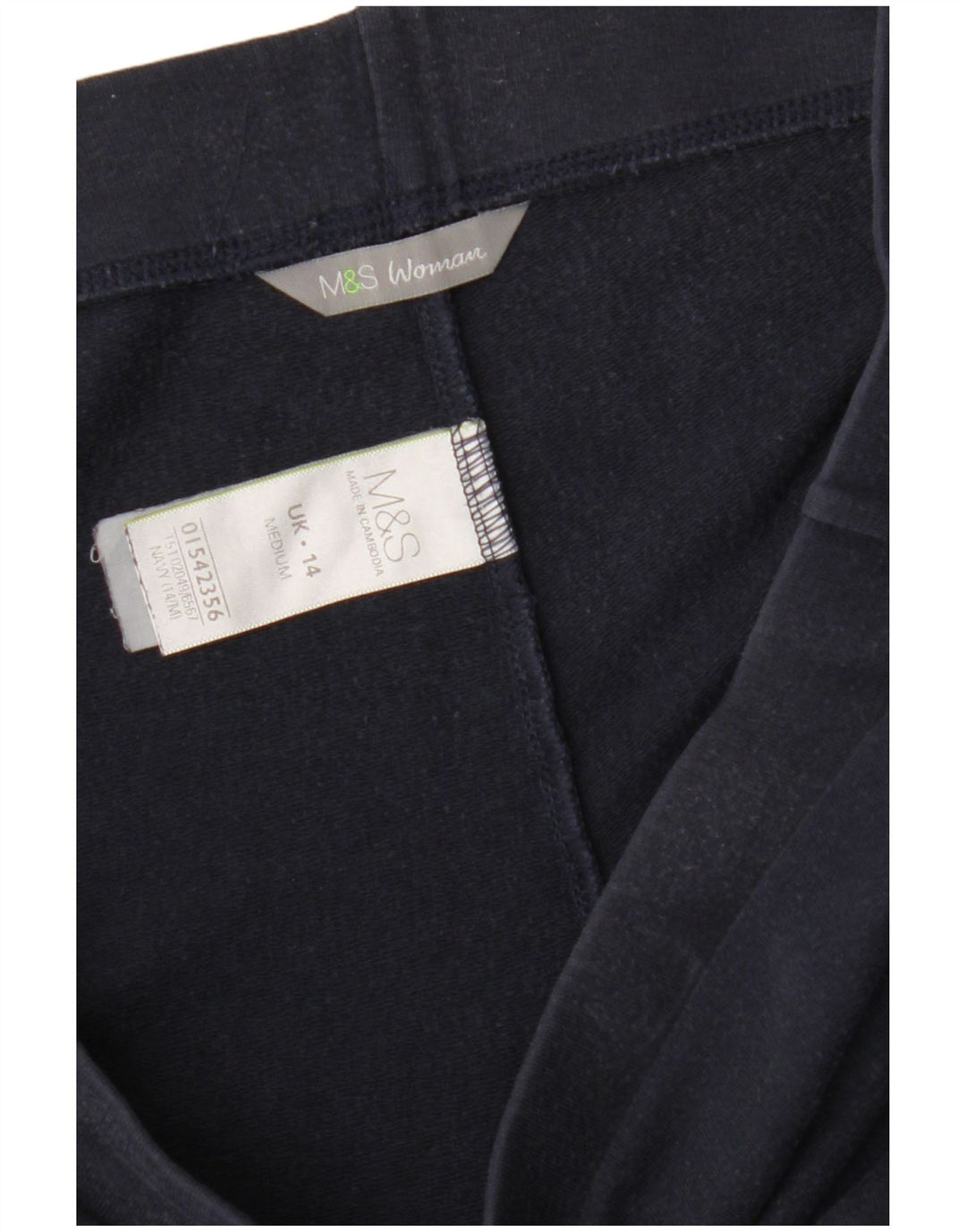 MARKS & SPENCER Ženske trenirke Hlače UK 14 Velike tamnoplave pamučne