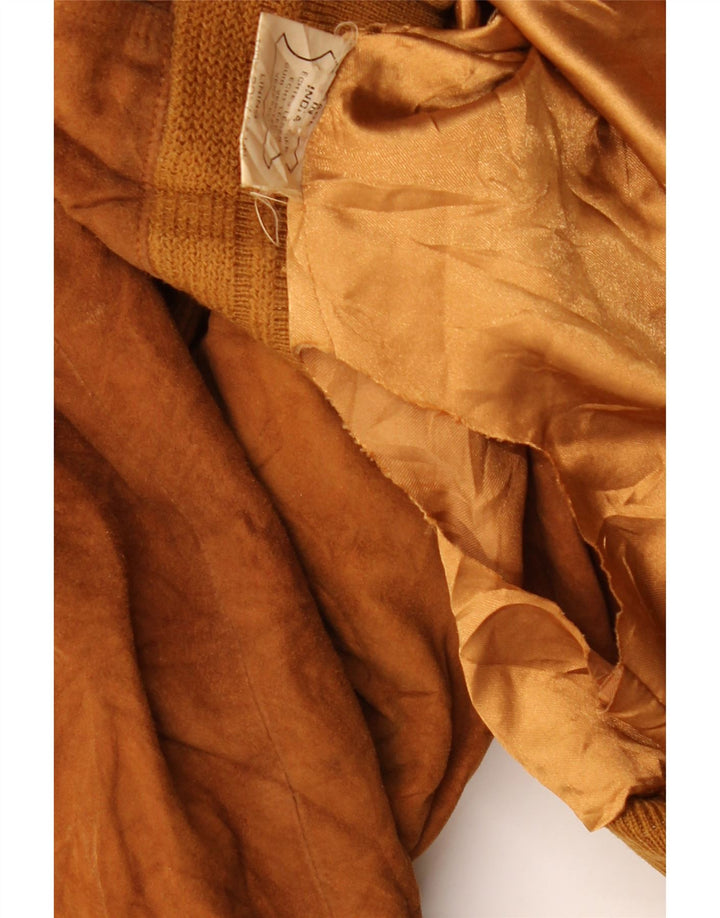 Vintage muška bomber jakna od brušene kože EU 56 3XL smeđa koža