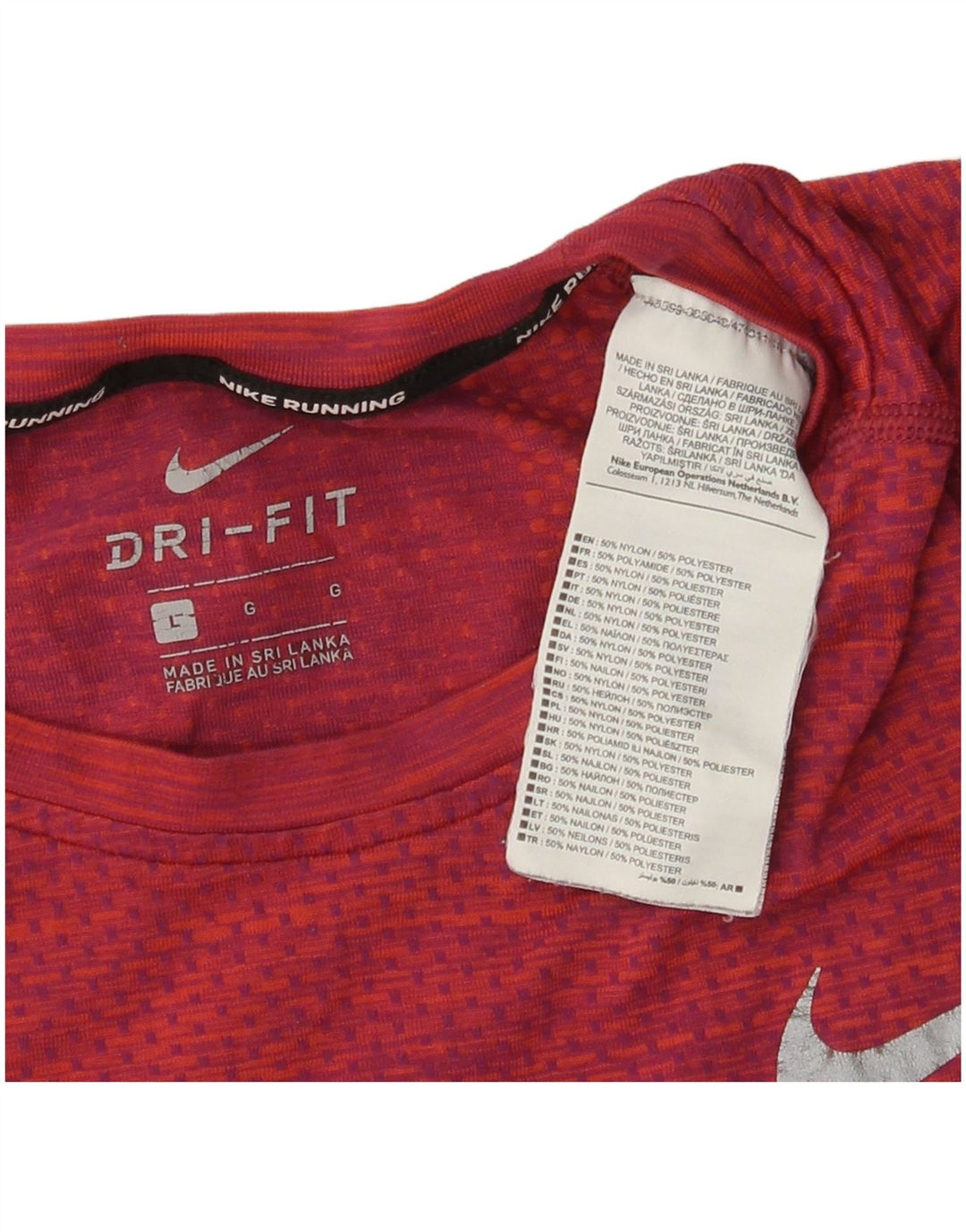 Nike Dri Fit majica kratkih rukava, veliki crveni najlon
