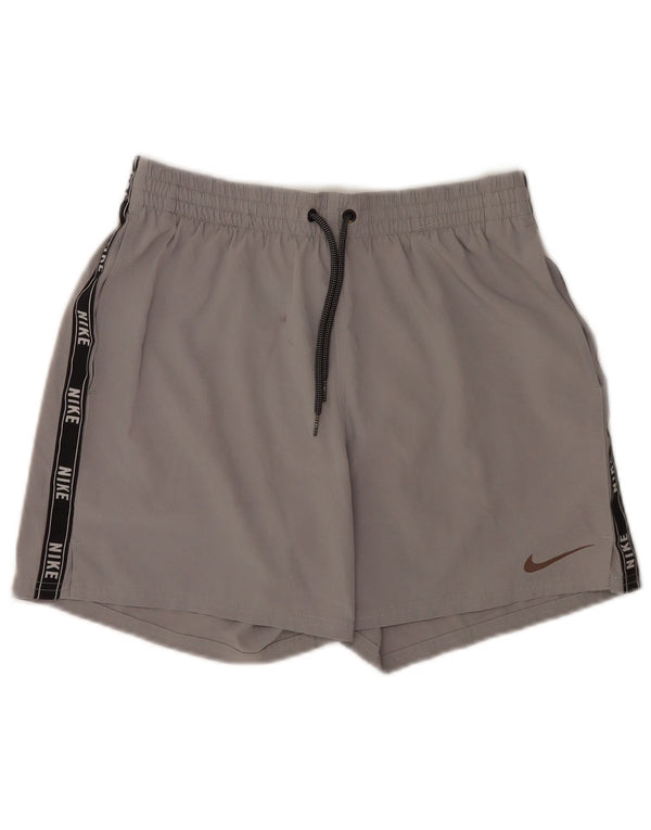 Nike muške grafičke sportske kratke hlače srednje sive boje od poliestera