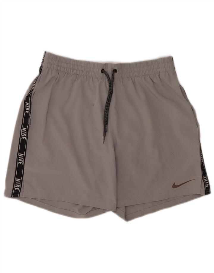 Nike muške grafičke sportske kratke hlače srednje sive boje od poliestera
