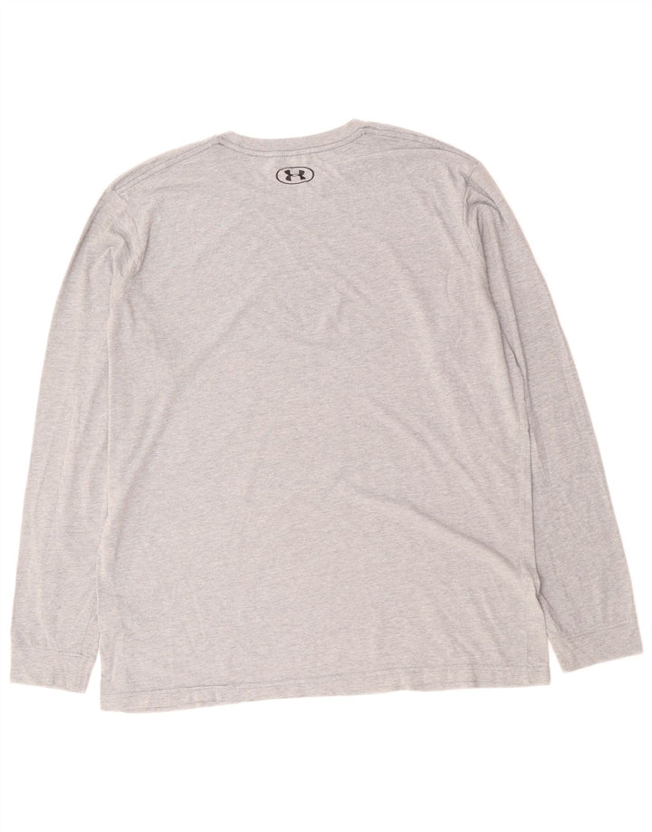 UNDER ARMOUR Muška majica Heat Gear dugih rukava, veliki sivi pamuk