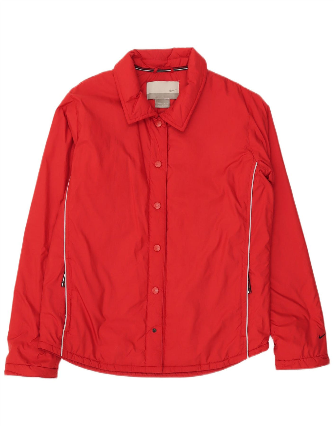 NIKE Womens Windbreaker Jacket UK 14 Medium Red Polyester
