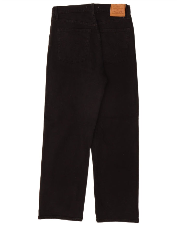 LEVI'S ženske ravne traperice visokog struka W29 L27, crni pamuk