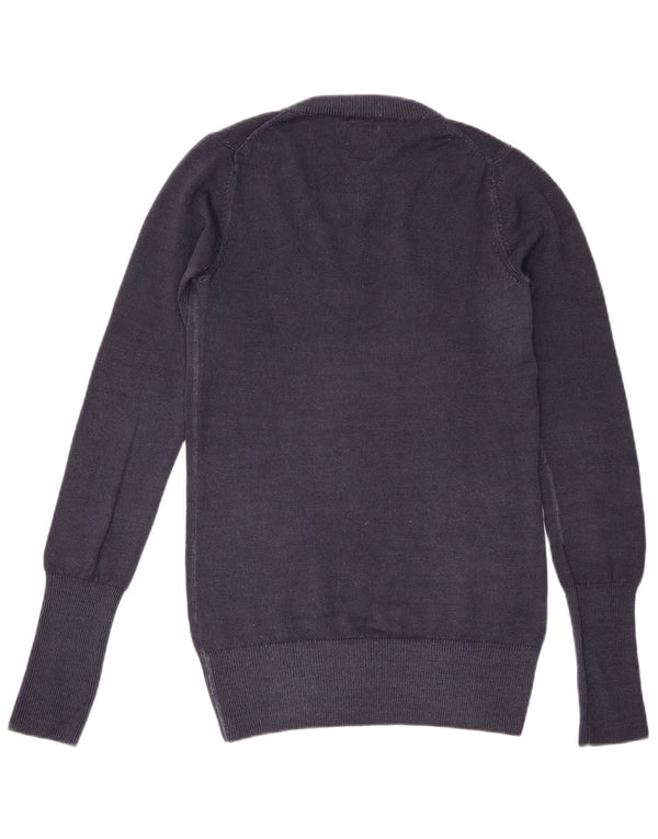 Sun68 Ženski džemper s V-izrezom UK 16 Velika tamnoplava vuna