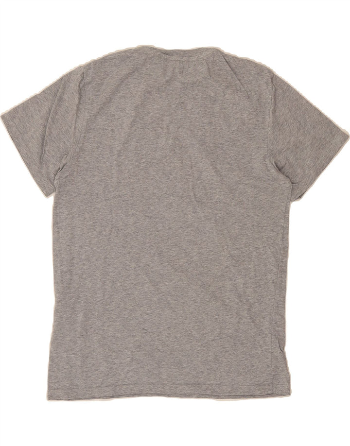 LEVI'S Womens Graphic T-Shirt Top UK 14 Medium Grey Cotton Vintage Levi's and Second-Hand Levi's from Messina Hembry 
