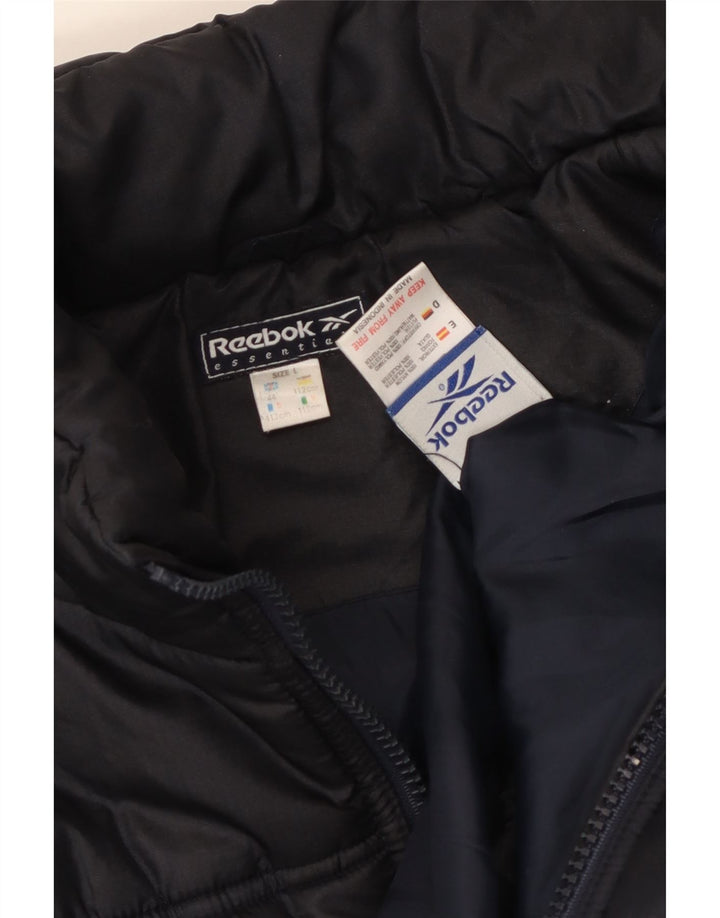 Reebok muška podstavljena jakna UK 40 Large Navy Blue Nylon