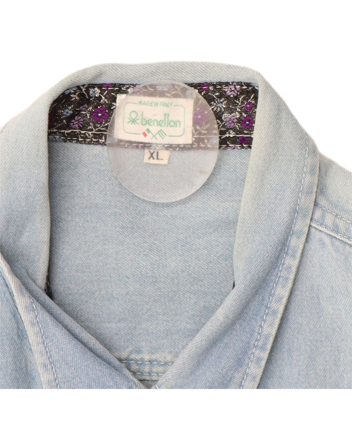 BENETTON muška traper košulja XL plava