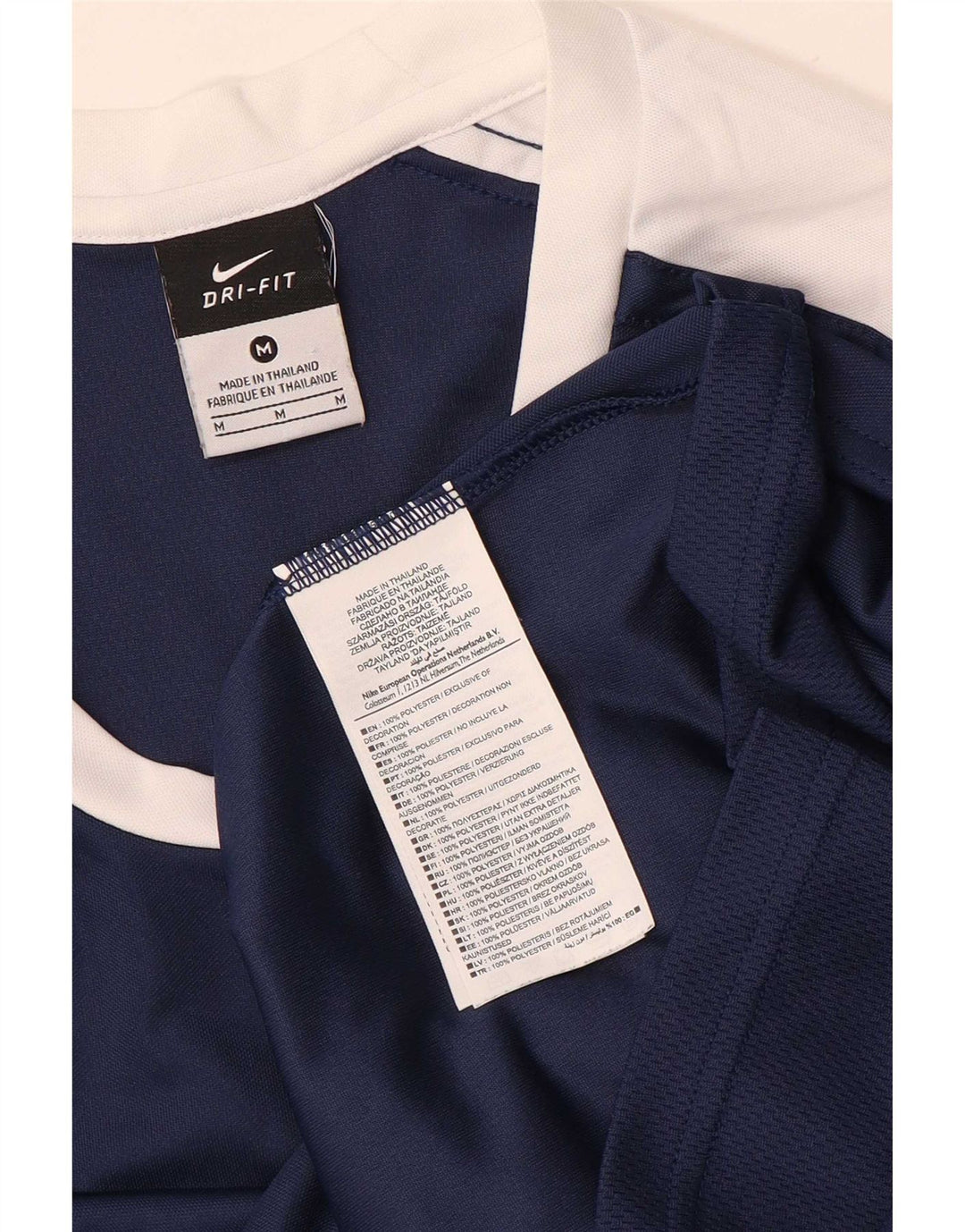 Nike muška Dri Fit majica s dugim rukavima srednje tamnoplave poliesterske boje