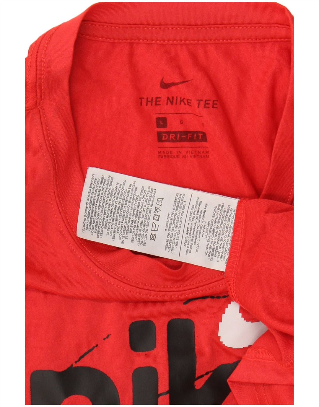 NIKE muška Dri Fit grafička majica kratkih rukava velika crvena poliester