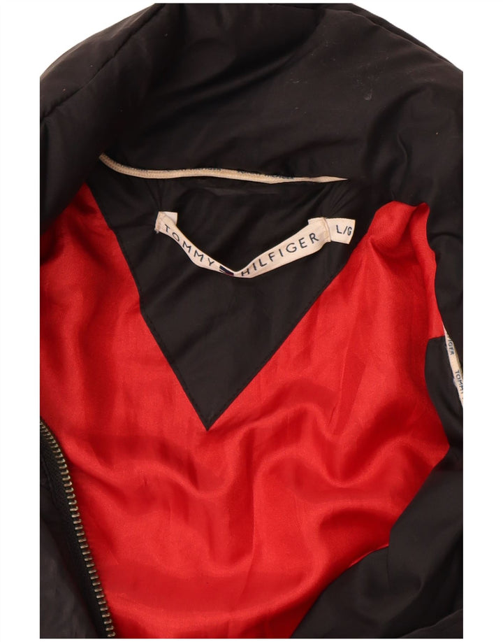 Tommy Hilfiger ženska podstavljena jakna UK 16 veliki crni poliester