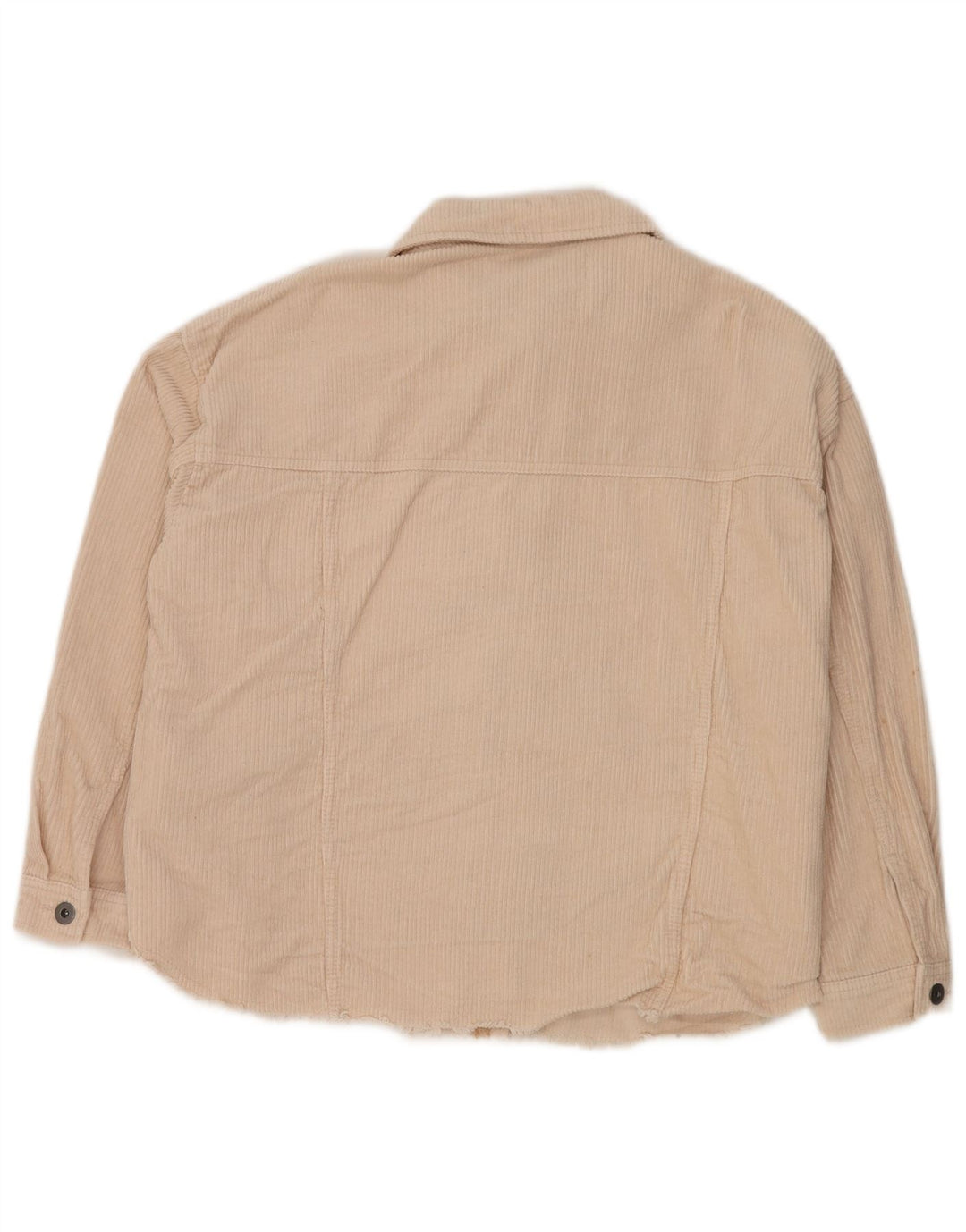 ZARA ženska prevelika košulja od samta UK 14, srednje bijel pamuk