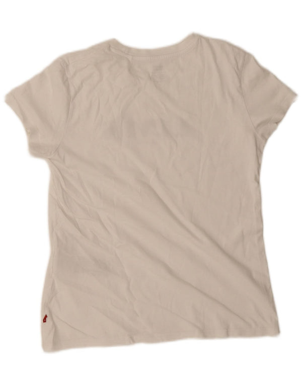 Levi's ženska majica kratkih rukava s grafičkim motivima, UK 6 XS, bijeli pamuk