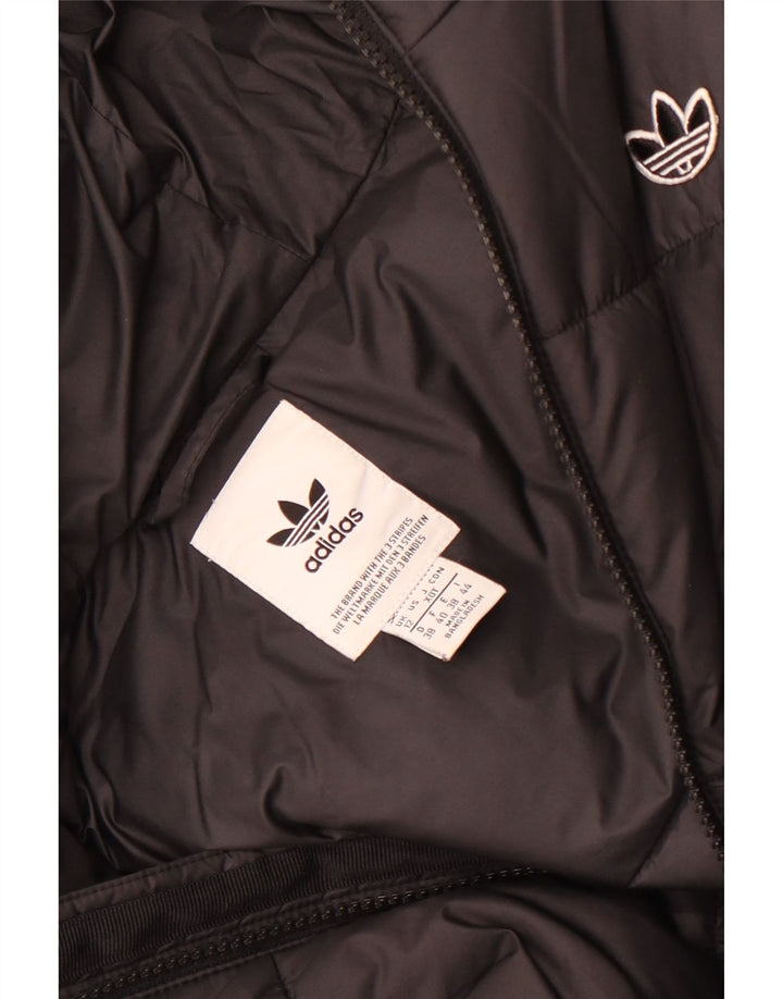 Adidas ženska podstavljena jakna s kapuljačom UK 12 srednji crni poliester