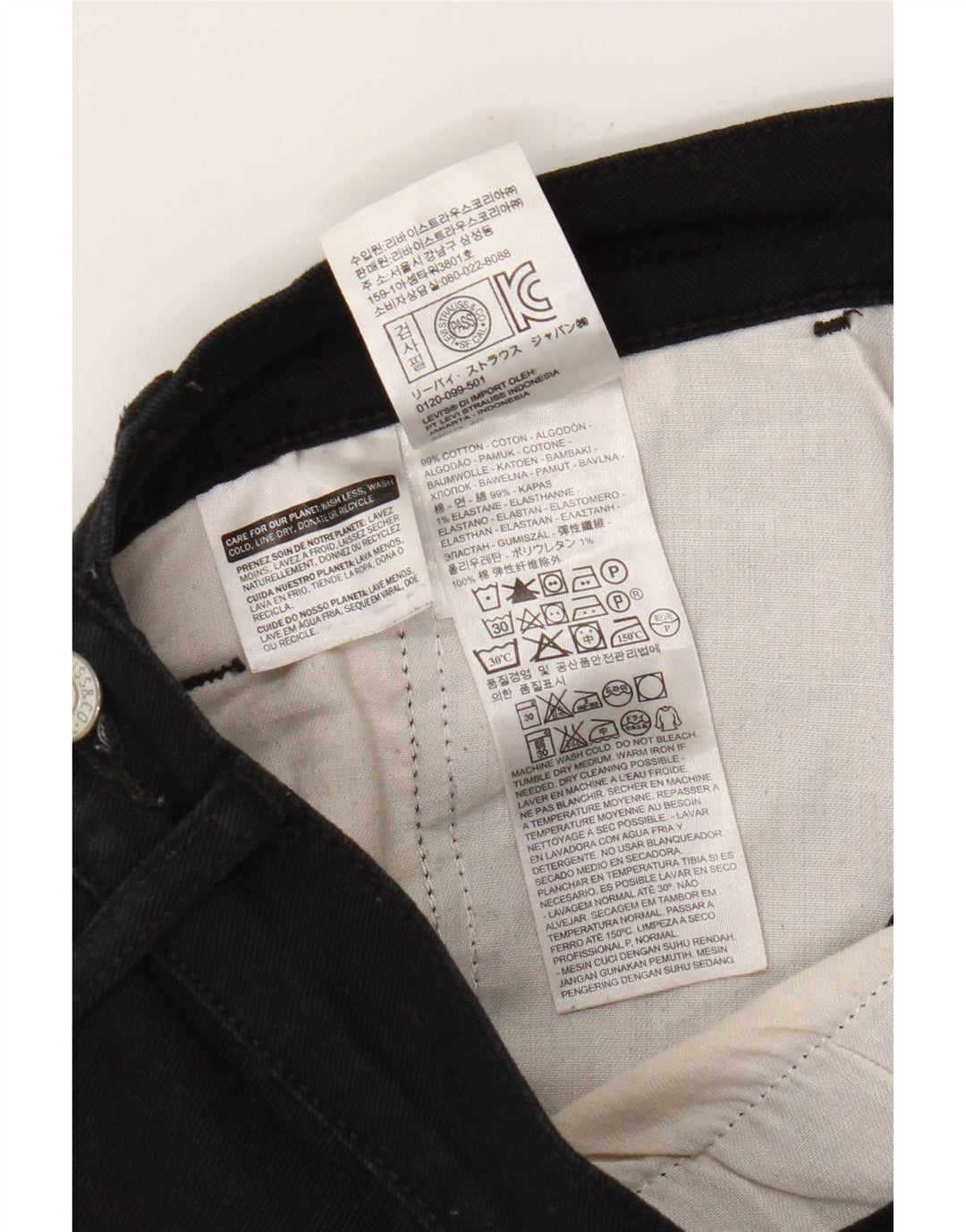 Levi's muške traper kratke hlače W30 Srednje crni pamuk