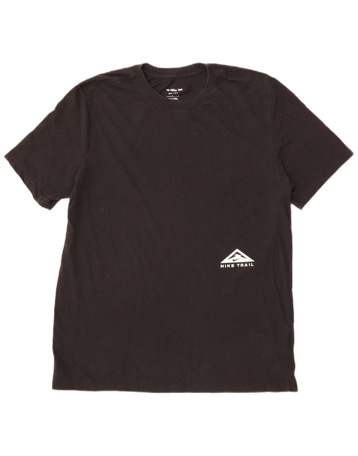 Nike Dri Fit Graphic T-Shirt Top Large Black Cotton