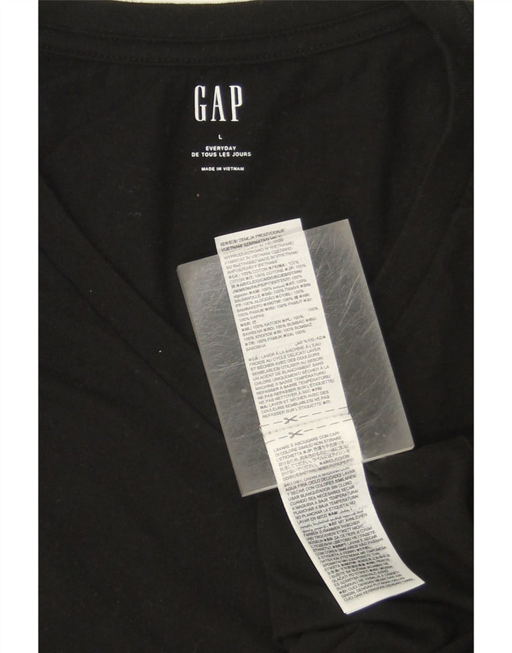 GAP Mens T-Shirt Top Large Black Cotton Vintage Gap and Second-Hand Gap from Messina Hembry 