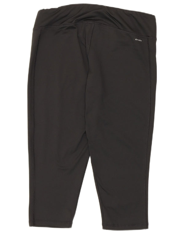 Adidas ženske Climalite Capri tajice UK 16/18 velike crne poliesterske