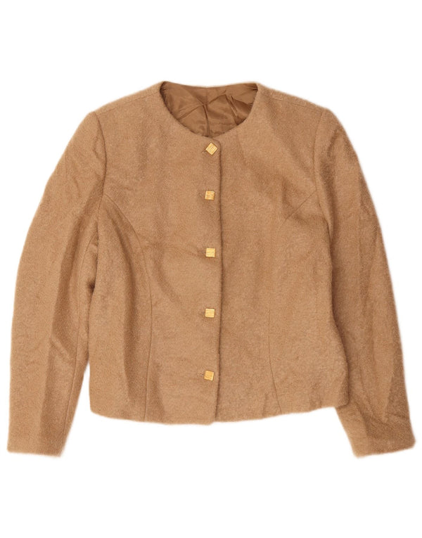 Vintage ženski sako sa 5 gumba UK 14 Srednje bež