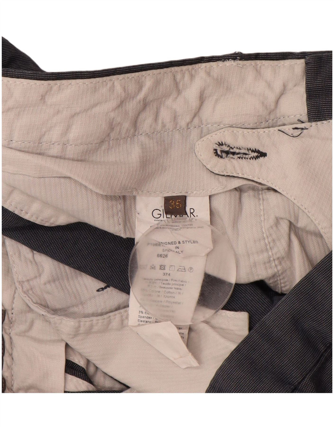 SIVIGLIA Muške ravne chino hlače W35 L32 tamnoplavi pamuk