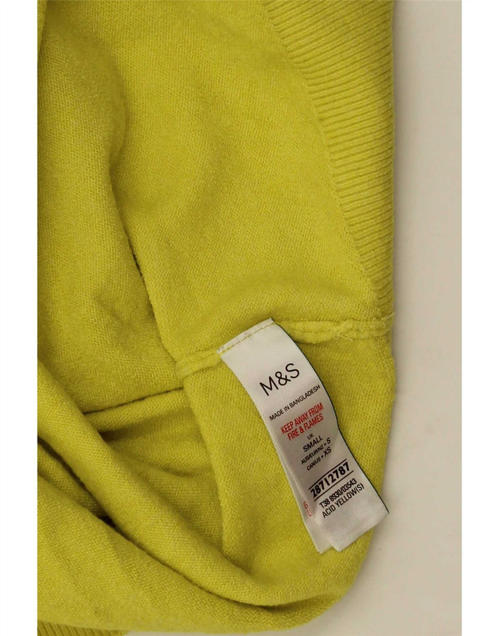 Marks & Spencer ženski pulover s rol izrezom UK 10 Small Yellow