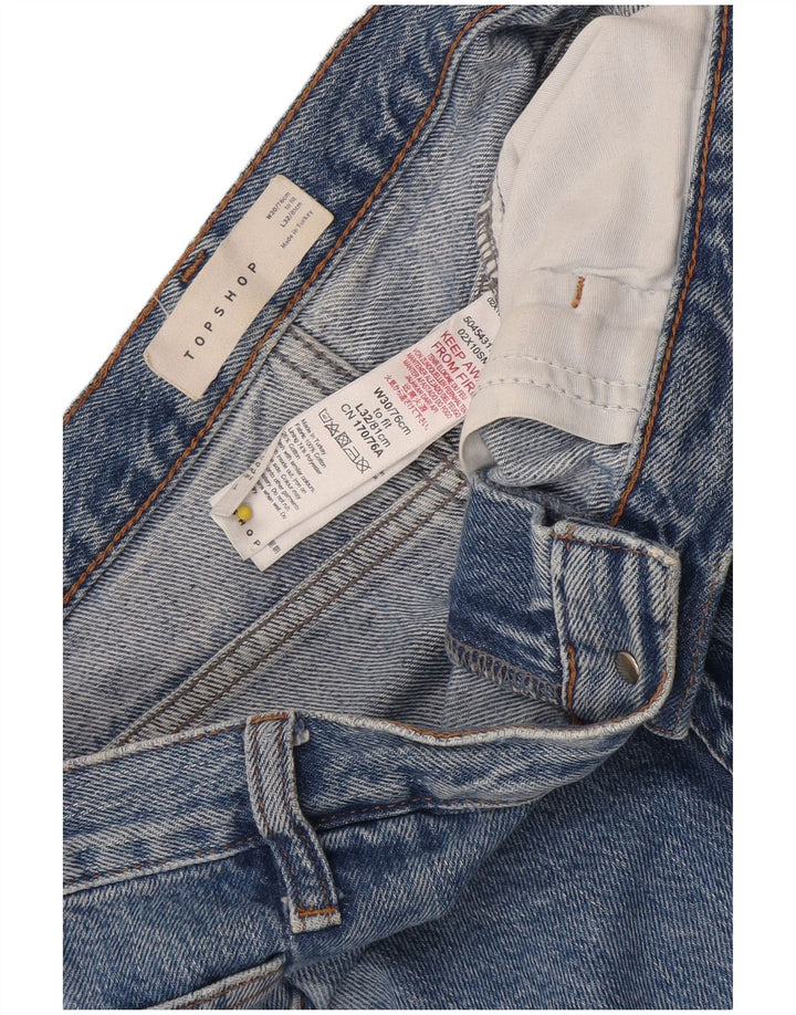 Topshop ženske ravne traperice W30 L32 plavi poliester