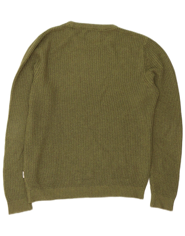 Jack & Jones muški džemper s veznim izrezom, veliki kaki akril