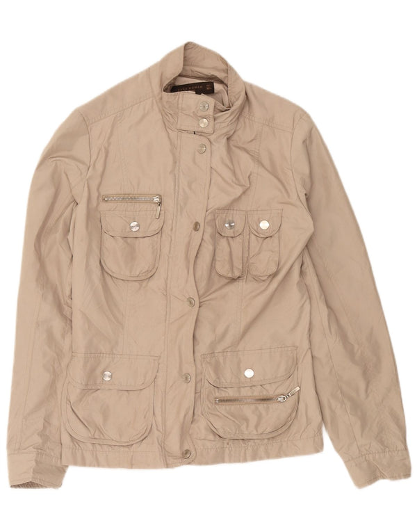 Zara ženska pomoćna jakna UK 14 Large Beige Cotton