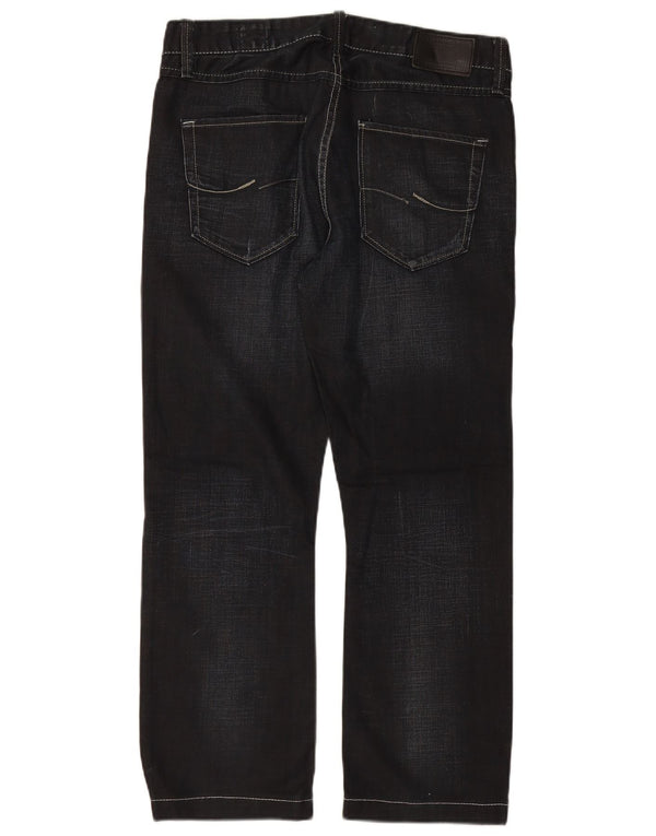 JACK & JONES Muške ravne traperice W33 L28 crni pamuk