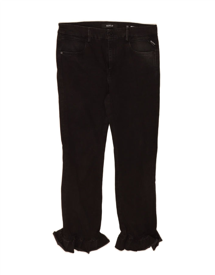 REPLAY Womens Slim Jeans W31 L28 Black Vintage Replay and Second-Hand Replay from Messina Hembry 