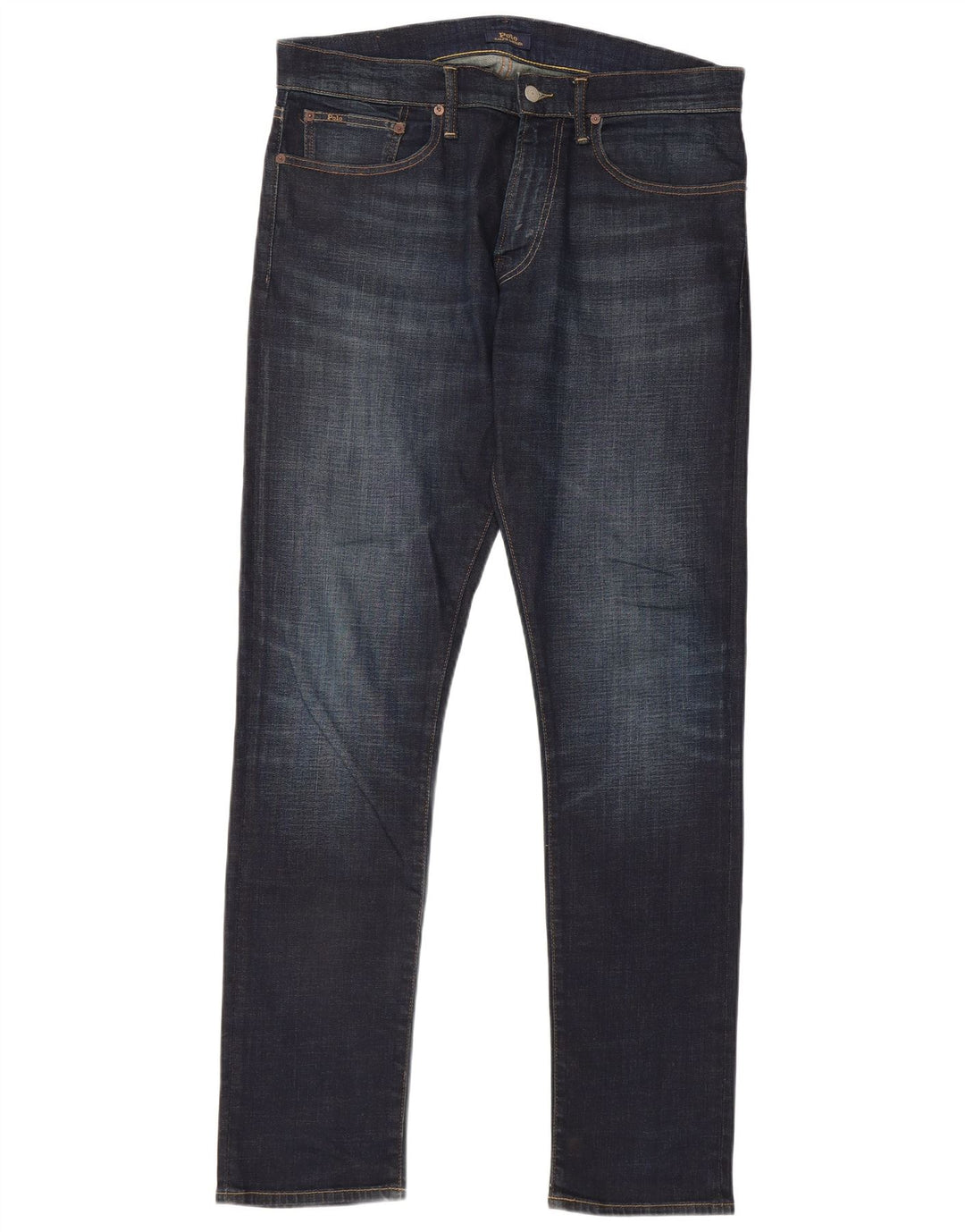 POLO RALPH LAUREN Muške uske traperice W33 L34 tamnoplavi pamuk