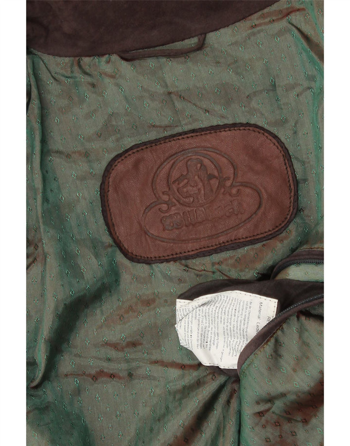 Vintage muška vjetrovka od brušene kože UK 42 XL smeđa kožna