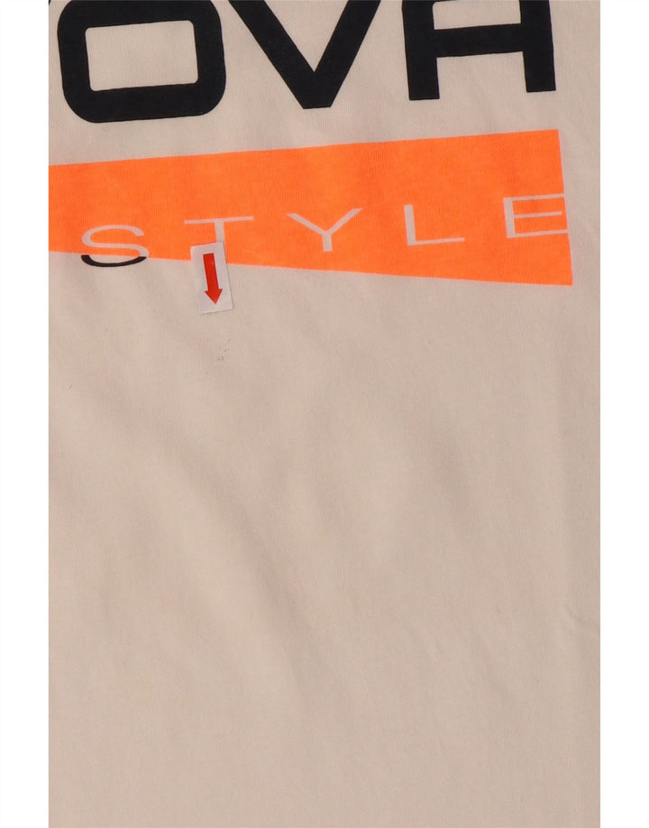 GIVOVA Mens Graphic T-Shirt Top Medium White Cotton