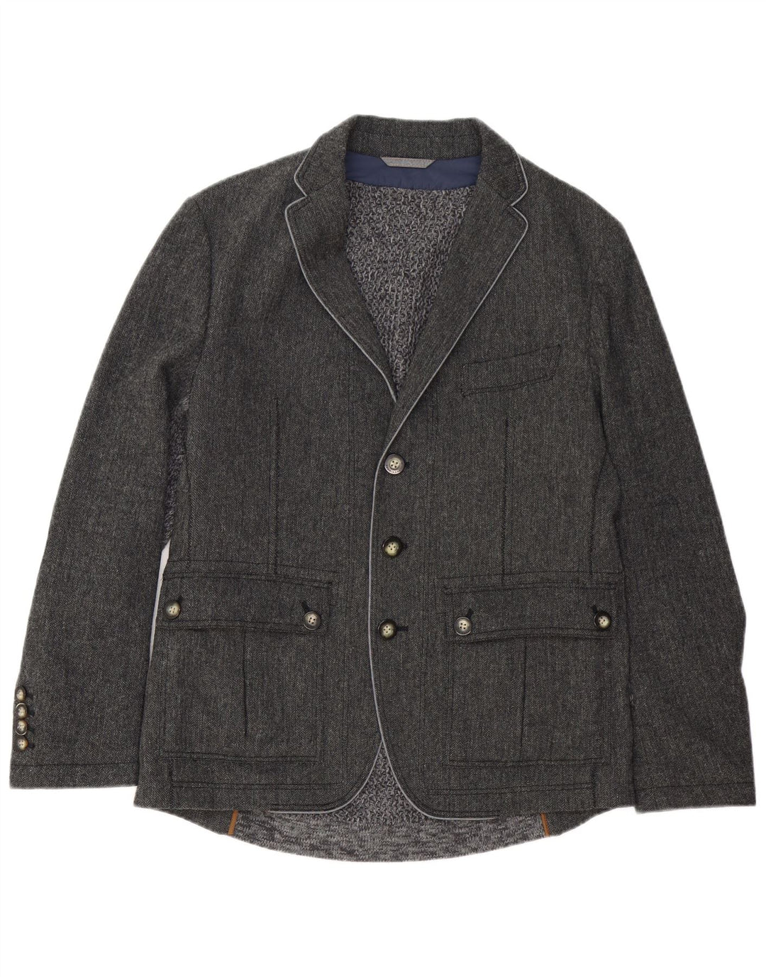 HUGO BOSS Muška jakna sa 3 gumba EU 50 velika siva riblja kost