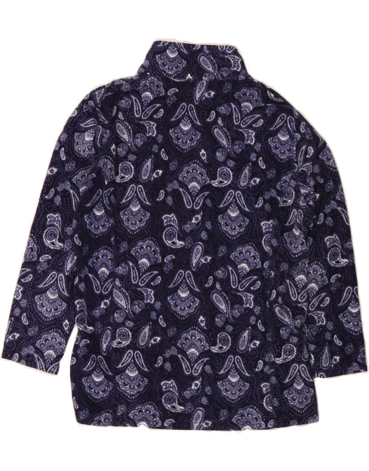 OVS Womens Fleece Jacket UK 14 Large Purple Paisley Polyester Vintage OVS and Second-Hand OVS from Messina Hembry 