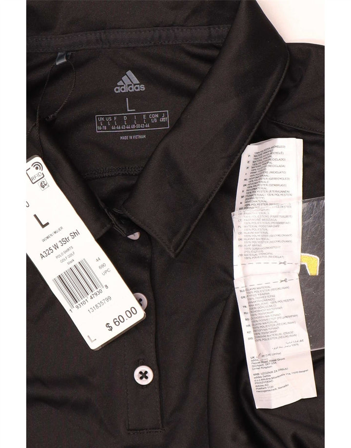 Adidas ženska polo majica UK 16/18 veliki crni poliester