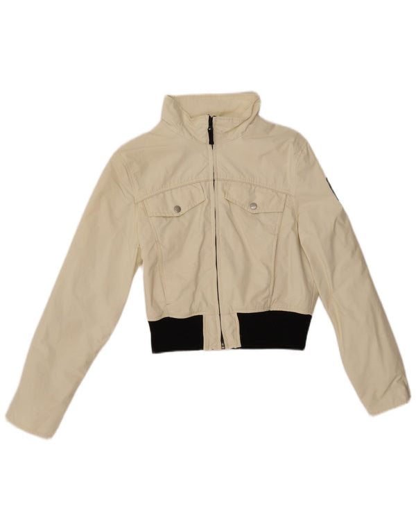 REFRIGUE Ženska bomber jakna UK 10 Small Off White Colourblock najlon