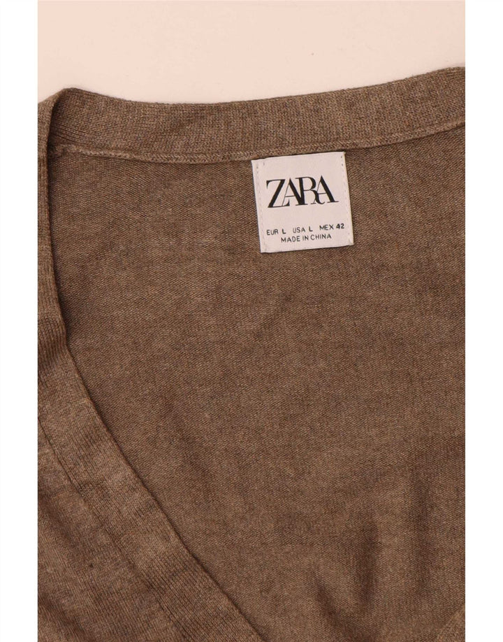 Zara muški kardigan pulover Large Beige