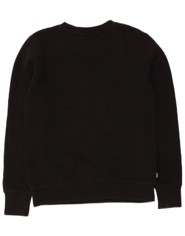 Superdry Womens Sweatshirt Jumper UK 8 Small Black Cotton