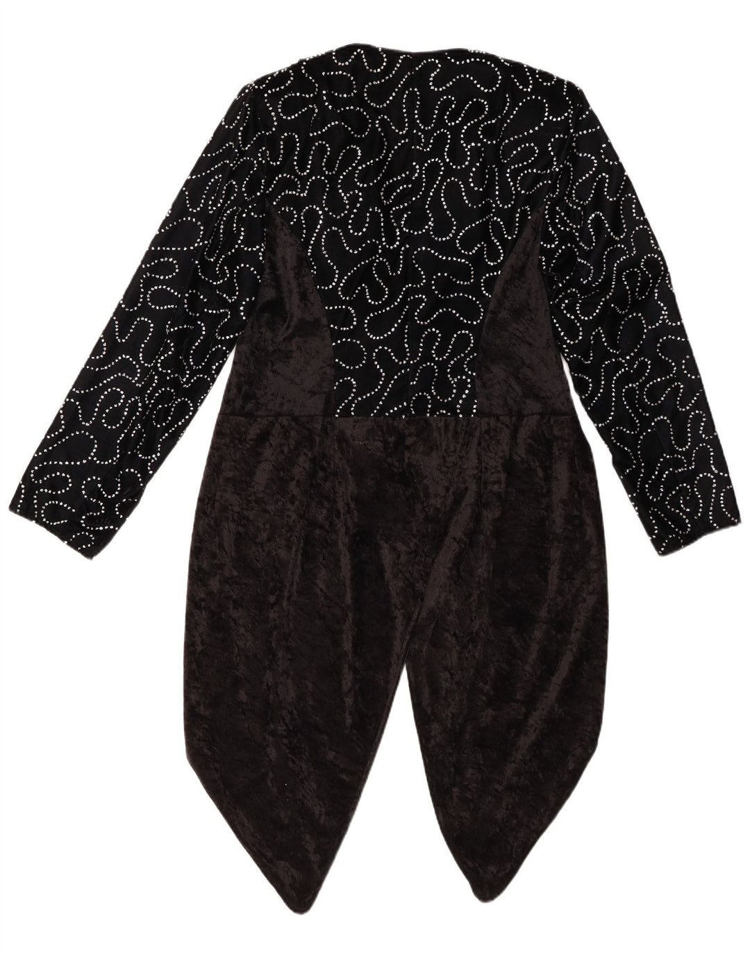 VINTAGE ženski frak sako sa apstraktnim uzorkom IT 42 srednje crna