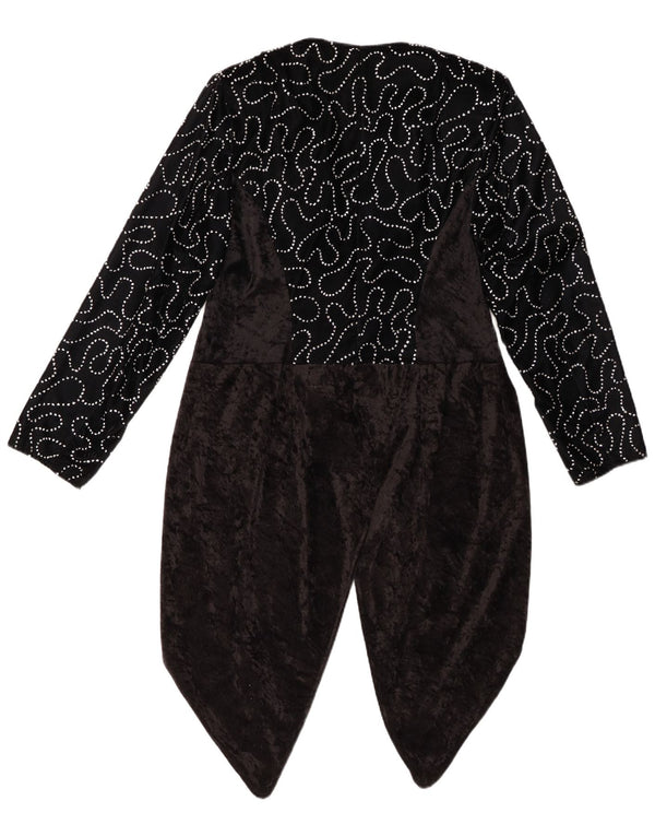 VINTAGE ženski frak sako sa apstraktnim uzorkom IT 42 srednje crna